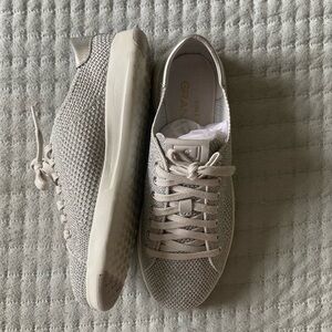 NWOT Cole Haan Grandpro Tennis Stitchlite Sneaker Metallic Silver, size 5